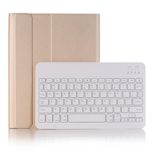 A09B Bluetooth 3.0 Ultra-thin ABS Detachable Bluetooth Keyboard Leather Tablet Case for iPad Air / Pro 10.5 inch (2019), with Pen Slot & Holder (Gold) - For iPad Pro by PMC Jewellery | Online Shopping South Africa | PMC Jewellery