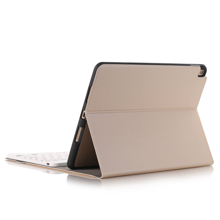 A09B Bluetooth 3.0 Ultra-thin ABS Detachable Bluetooth Keyboard Leather Tablet Case for iPad Air / Pro 10.5 inch (2019), with Pen Slot & Holder (Gold) - For iPad Pro by PMC Jewellery | Online Shopping South Africa | PMC Jewellery