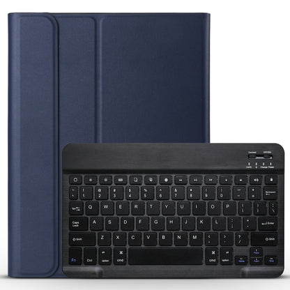 A11 Bluetooth 3.0 Ultra-thin ABS Detachable Bluetooth Keyboard Leather Tablet Case for iPad Pro 11 inch （2018）, with Holder (Dark Blue) - For iPad Pro by PMC Jewellery | Online Shopping South Africa | PMC Jewellery | Buy Now Pay Later Mobicred