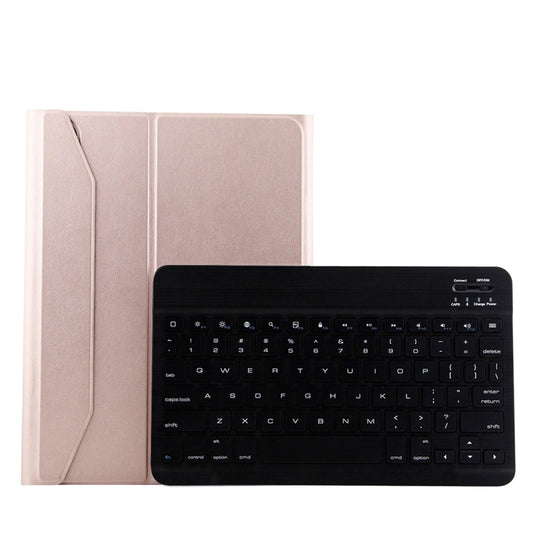 1130B Detachable Bluetooth 3.0 ABS Brushed Texture Keyboard + Lambskin Texture Leather Tablet Case for iPad Pro 11 inch (2018), with Three-gear Adjustment / Magnetic / Sleep Function(Pink) - For iPad Pro by PMC Jewellery | Online Shopping South Africa | PMC Jewellery