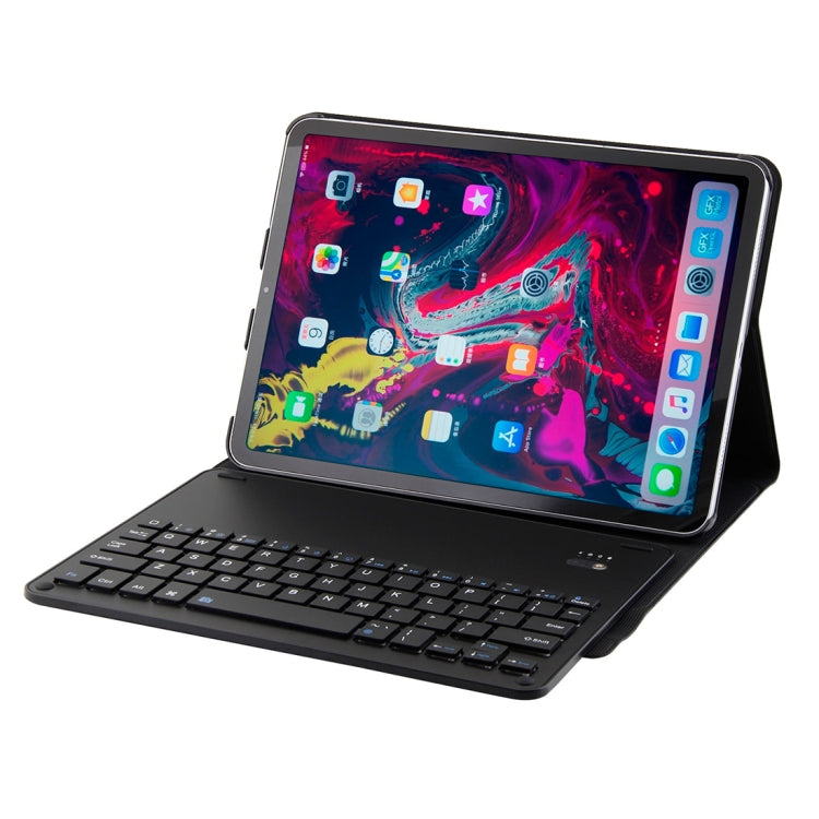 1139B Detachable Bluetooth 3.0 Aluminum Alloy Keyboard + Lambskin Texture Leather Tablet Case for iPad Pro 11 inch (2018), with Three-gear Adjustment / Magnetic / Sleep Function (Black) - For iPad Pro by PMC Jewellery | Online Shopping South Africa | PMC Jewellery