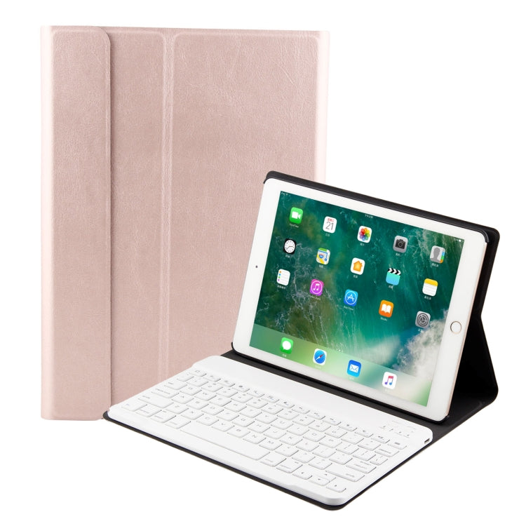 FT-1030 Bluetooth 3.0 ABS Brushed Texture Keyboard + Skin Texture Leather Tablet Case for iPad Air / Air 2 / iPad Pro 9.7 inch, with Three-gear Angle Adjustment / Magnetic / Sleep Function (Pink) - For iPad Pro by PMC Jewellery | Online Shopping South Africa | PMC Jewellery