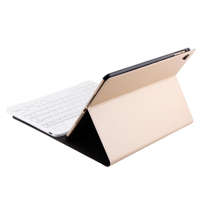 FT-1030 Bluetooth 3.0 ABS Brushed Texture Keyboard + Skin Texture Leather Tablet Case for iPad Air / Air 2 / iPad Pro 9.7 inch, with Three-gear Angle Adjustment / Magnetic / Sleep Function (Gold) - For iPad Pro by PMC Jewellery | Online Shopping South Africa | PMC Jewellery