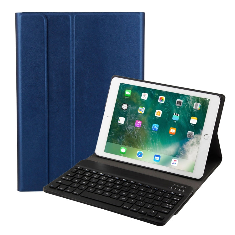 FT-1030 Bluetooth 3.0 ABS Brushed Texture Keyboard + Skin Texture Leather Tablet Case for iPad Air / Air 2 / iPad Pro 9.7 inch, with Three-gear Angle Adjustment / Magnetic / Sleep Function (Blue) - For iPad Pro by PMC Jewellery | Online Shopping South Africa | PMC Jewellery