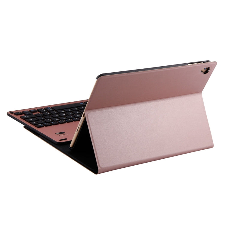 FT-1038B Detachable Bluetooth 3.0 Aluminum Alloy Keyboard + Lambskin Texture Leather Tablet Case for iPad Air / Air 2 / iPad Pro 9.7 inch, with Water Repellent / Three-gear Angle Adjustment / Magnetic / Sleep Function (Pink) - For iPad Pro by PMC Jewellery | Online Shopping South Africa | PMC Jewellery