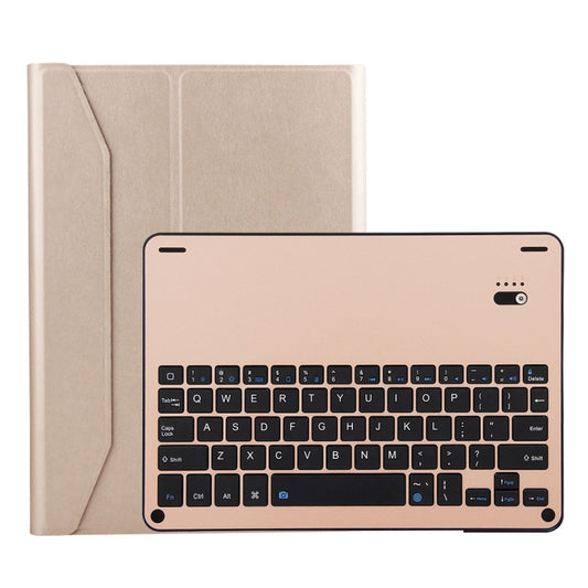 FT-1038B Detachable Bluetooth 3.0 Aluminum Alloy Keyboard + Lambskin Texture Leather Tablet Case for iPad Air / Air 2 / iPad Pro 9.7 inch, with Water Repellent / Three-gear Angle Adjustment / Magnetic / Sleep Function (Gold) - For iPad Pro by PMC Jewellery | Online Shopping South Africa | PMC Jewellery