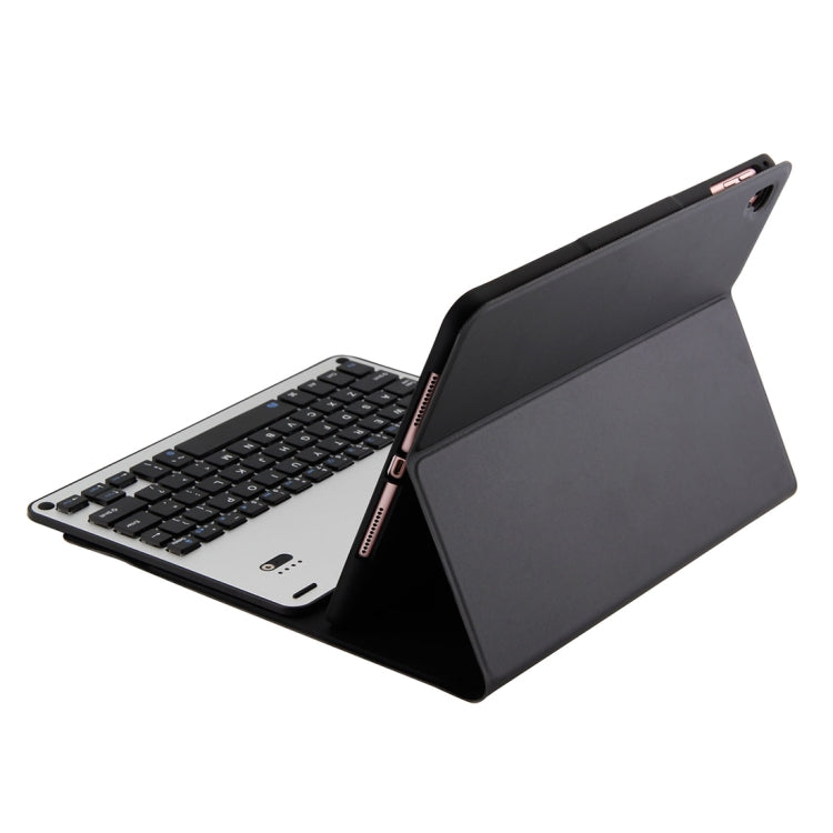 FT-1038E Detachable Bluetooth 3.0 Aluminum Alloy Keyboard + Lambskin Texture Leather Tablet Case for iPad Air / Air 2 / iPad Pro 9.7 inch, with Pen Slot / Water Repellent / Three-gear Angle Adjustment / Magnetic / Sleep Function (Black Silver) - For iPad Pro by PMC Jewellery | Online Shopping South Africa | PMC Jewellery