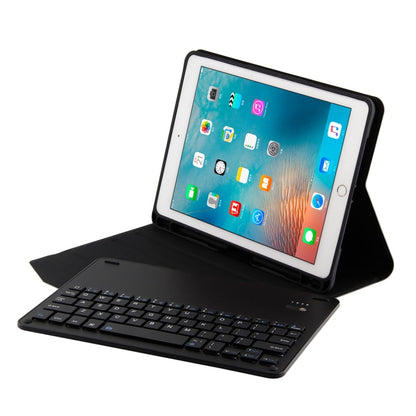 FT-1038E Detachable Bluetooth 3.0 Aluminum Alloy Keyboard + Lambskin Texture Leather Tablet Case for iPad Air / Air 2 / iPad Pro 9.7 inch, with Pen Slot / Water Repellent / Three-gear Angle Adjustment / Magnetic / Sleep Function (Black) - For iPad Pro by PMC Jewellery | Online Shopping South Africa | PMC Jewellery