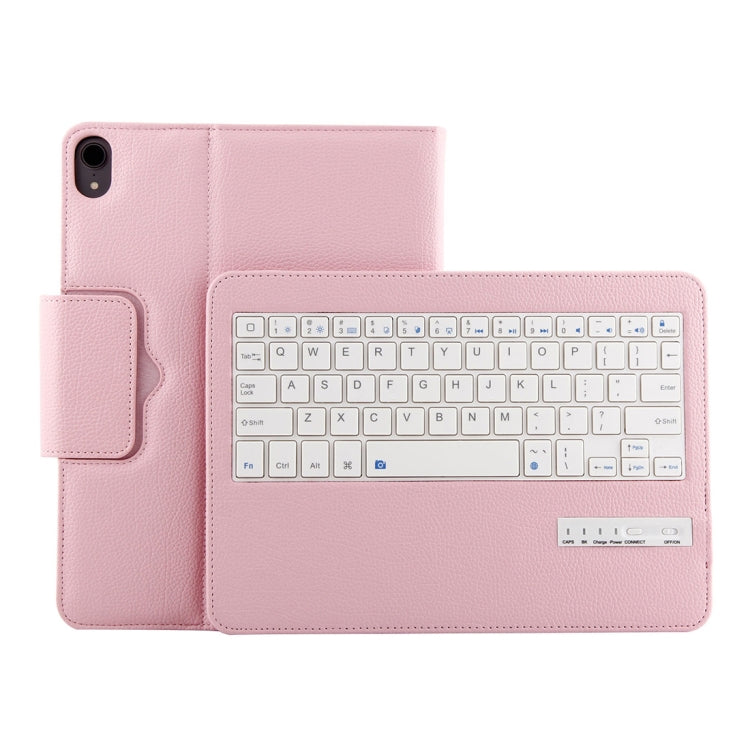 IP011 Detachable Bluetooth 3.0 ABS Keyboard + Litchi Texture Leather Tablet Case for iPad Pro 11 inch (2018), with Sleep Function (Pink) - For iPad Pro by PMC Jewellery | Online Shopping South Africa | PMC Jewellery