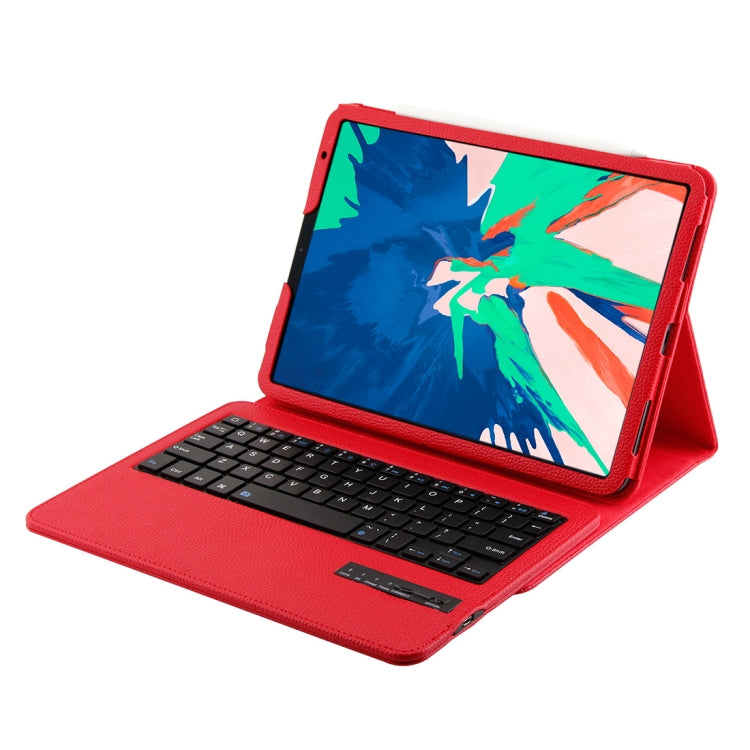 IP011 Detachable Bluetooth 3.0 ABS Keyboard + Litchi Texture Leather Tablet Case for iPad Pro 11 inch (2018), with Sleep Function (Red) - For iPad Pro by PMC Jewellery | Online Shopping South Africa | PMC Jewellery