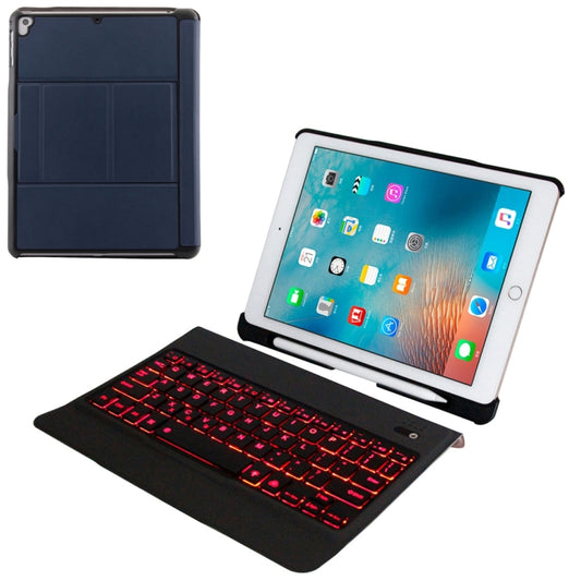 T-201D Detachable Bluetooth 3.0 Ultra-thin Keyboard + Lambskin Texture Leather Tablet Case for iPad Air / Air 2 / iPad Pro 9.7 inch, Support Multi-angle Adjustment / Backlight (Blue) - For iPad Pro by PMC Jewellery | Online Shopping South Africa | PMC Jewellery