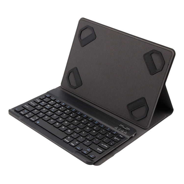 TY-1031 Universal Bluetooth 3.0 ABS Brushed Texture Keyboard + Leather Tablet Case for iOS, Windows, Android Tablet PC Between 9-10.5 inch(Black) - For iPad Pro by PMC Jewellery | Online Shopping South Africa | PMC Jewellery