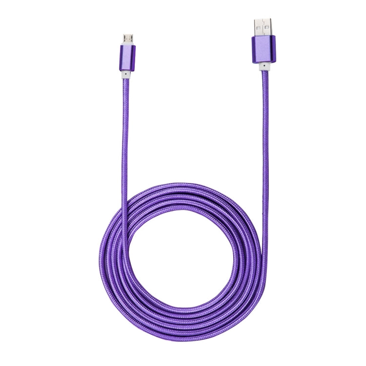 2m Woven Style Metal Head 84 Cores 8 Pin to USB 2.0 Data / Charger Cable(Purple) - Normal Style Cable by PMC Jewellery | Online Shopping South Africa | PMC Jewellery | Buy Now Pay Later Mobicred