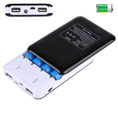 Portable High-efficiency 4 x 18650 Batteries Plastic Power Bank Shell Box with Dual USB Output & Heat Dissipation Hole, Batteries Not Included(Random Color Delivery) - Power Bank Box by PMC Jewellery | Online Shopping South Africa | PMC Jewellery | Buy Now Pay Later Mobicred