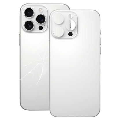 For iPhone 16 Pro Max Easy Replacement Big Camera Hole Glass Back Battery Cover(White) -  by PMC Jewellery | Online Shopping South Africa | PMC Jewellery | Buy Now Pay Later Mobicred