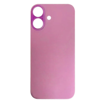 For iPhone 16 Easy Replacement Big Camera Hole Glass Back Battery Cover(Pink) -  by PMC Jewellery | Online Shopping South Africa | PMC Jewellery | Buy Now Pay Later Mobicred