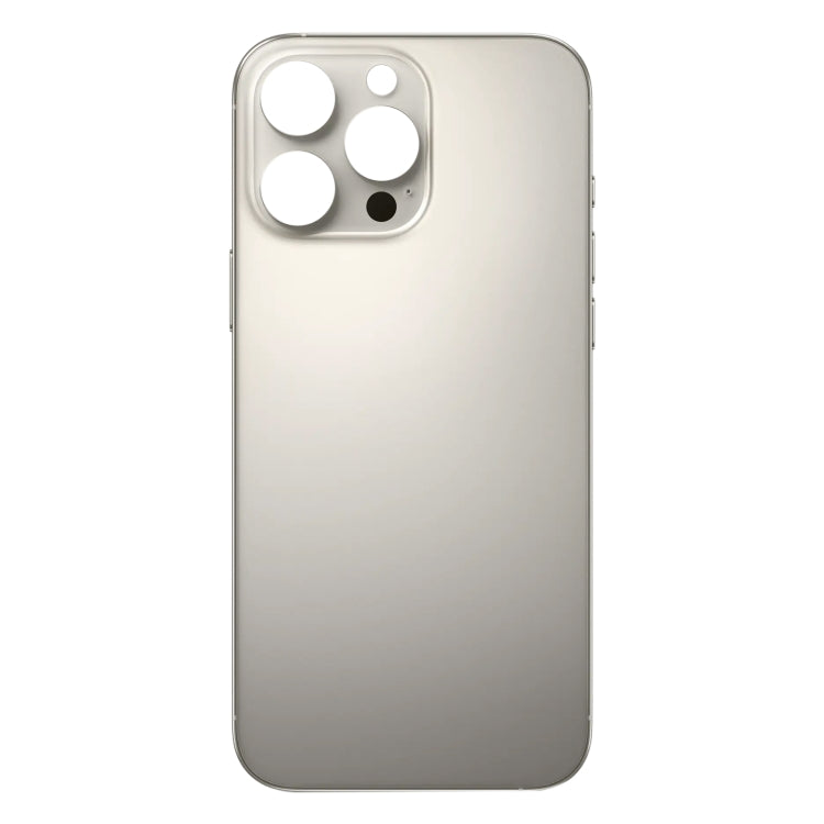 For iPhone 16 Pro Easy Replacement Big Camera Hole Glass Back Battery Cover(Titanium) -  by PMC Jewellery | Online Shopping South Africa | PMC Jewellery | Buy Now Pay Later Mobicred