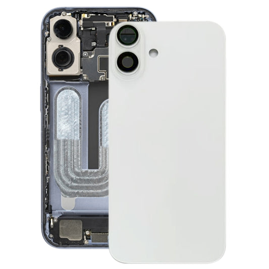 For iPhone 16 Plus Battery Back Cover with Camera Lens Cover(White) -  by PMC Jewellery | Online Shopping South Africa | PMC Jewellery | Buy Now Pay Later Mobicred