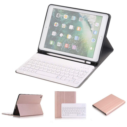 Detachable Bluetooth Keyboard + Horizontal Flip Leather Tablet Case with Holder & Pencil Holder for iPad Pro 9.7 inch, iPad Air, iPad Air 2, iPad 9.7 inch (2017), iPad 9.7 inch (2018) (Rose Gold) - For iPad Pro by PMC Jewellery | Online Shopping South Africa | PMC Jewellery