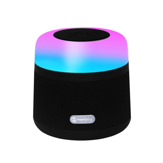 NewRixing NR-3500 Multi-function Atmosphere Light Wireless Charging Bluetooth Speaker with Hands-free Call Function, Support TF Card & USB & FM & AUX(Black) - Desktop Speaker by NewRixing | Online Shopping South Africa | PMC Jewellery | Buy Now Pay Later Mobicred