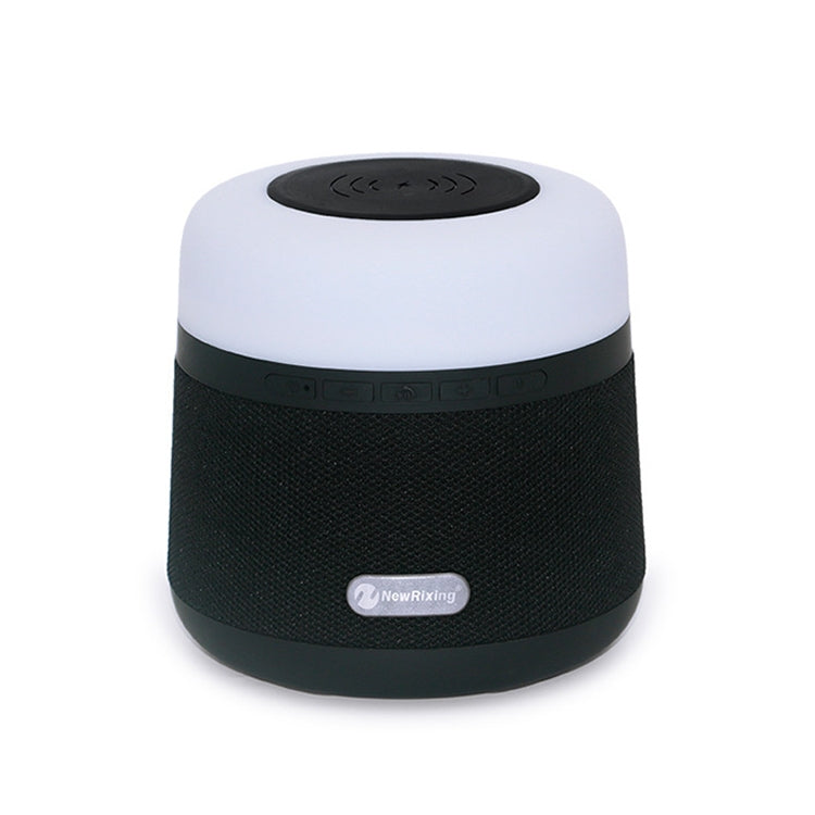 NewRixing NR-3500 Multi-function Atmosphere Light Wireless Charging Bluetooth Speaker with Hands-free Call Function, Support TF Card & USB & FM & AUX(Black) - free shipping - PMC Jewellery - Order now!