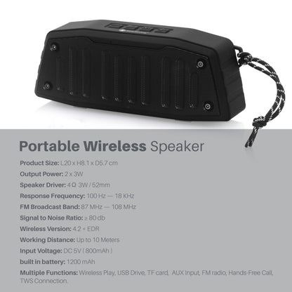 NewRixing NR-4019 Outdoor Portable Bluetooth Speaker with Hands-free Call Function, Support TF Card & USB & FM & AUX (Blue) - Desktop Speaker by NewRixing | Online Shopping South Africa | PMC Jewellery | Buy Now Pay Later Mobicred