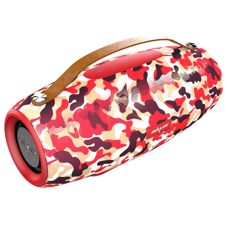 ZEALOT S27 Multifunctional Bass Wireless Bluetooth Speaker, Built-in Microphone, Support Bluetooth Call & AUX & TF Card & 1x93mm + 2x66mm Speakers(Camouflage Red) - Desktop Speaker by ZEALOT | Online Shopping South Africa | PMC Jewellery | Buy Now Pay Later Mobicred