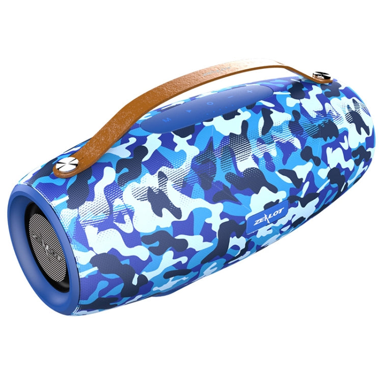 ZEALOT S27 Multifunctional Bass Wireless Bluetooth Speaker, Built-in Microphone, Support Bluetooth Call & AUX & TF Card & 1x93mm + 2x66mm Speakers(Camouflage Blue) - Desktop Speaker by ZEALOT | Online Shopping South Africa | PMC Jewellery | Buy Now Pay Later Mobicred