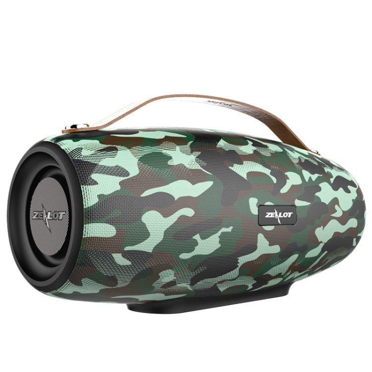 ZEALOT S27 Multifunctional Bass Wireless Bluetooth Speaker, Built-in Microphone, Support Bluetooth Call & AUX & TF Card & 1x93mm + 2x66mm Speakers(Camouflage Green) - Desktop Speaker by ZEALOT | Online Shopping South Africa | PMC Jewellery | Buy Now Pay Later Mobicred