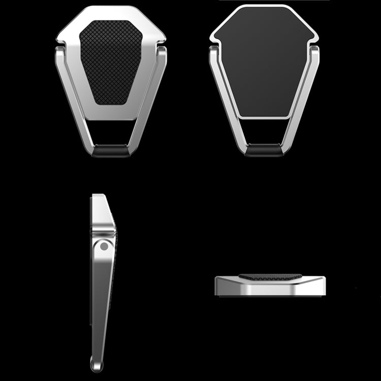 20 PCS R-JUST BJ01 Universal Stickable Shield Shape Laptop Foldable Stand(Silver) - free shipping - PMC TechLife - Order now!