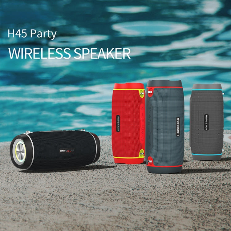 HOPESTAR H45 PARTY Portable Outdoor Waterproof Bluetooth Speaker, Support Hands-free Call & U Disk & TF Card & 3.5mm AUX & FM (Blue) - Desktop Speaker by HOPESTAR | Online Shopping South Africa | PMC Jewellery | Buy Now Pay Later Mobicred