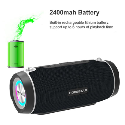 HOPESTAR H45 PARTY Portable Outdoor Waterproof Bluetooth Speaker, Support Hands-free Call & U Disk & TF Card & 3.5mm AUX & FM (Blue) - Desktop Speaker by HOPESTAR | Online Shopping South Africa | PMC Jewellery | Buy Now Pay Later Mobicred