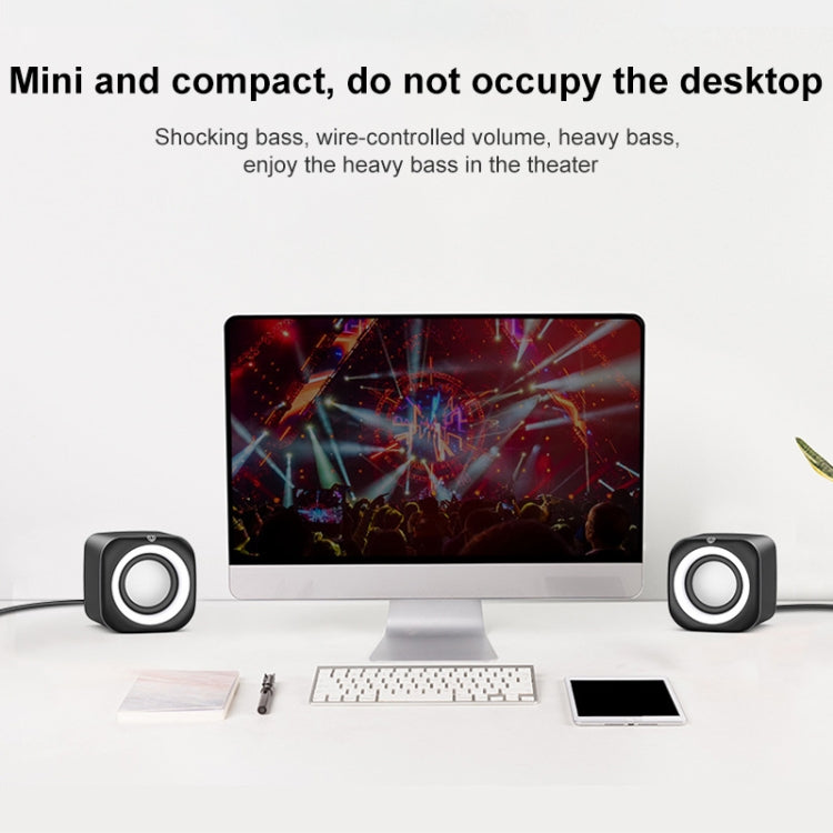 A1 Standard Version USB Wire-controlled Mini High Volume Wired Speaker, Cable Length: 1.1m(White) -  by PMC TechLife | Online Shopping South Africa | PMC TechLife | Buy Now Pay Later Mobicred