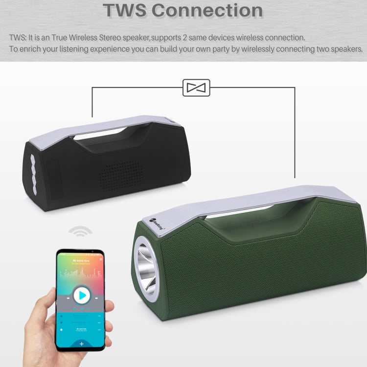 NewRixing NR-2028 Portable Lighting Wireless Bluetooth Stereo Speaker Support TWS Function Speaker (Grey) - free shipping - PMC Jewellery - Order now!