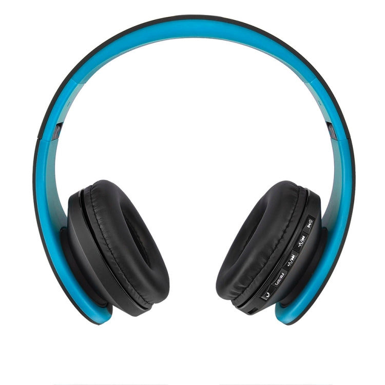 BTH-811 Folding Stereo Wireless  Bluetooth Headphone Headset with MP3 Player FM Radio, for Xiaomi, iPhone, iPad, iPod, Samsung, HTC, Sony, Huawei and Other Audio Devices(Blue) - Headset & Headphone by PMC Jewellery | Online Shopping South Africa | PMC Jewellery | Buy Now Pay Later Mobicred