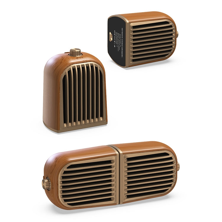 Oneder V8 Magnetic Suction Pair Stereo Sound Box Wireless Bluetooth Speaker with Strap, Support Hands-free & TF Card & AUX & USB Drive(Bronze) - Desktop Speaker by OneDer | Online Shopping South Africa | PMC Jewellery | Buy Now Pay Later Mobicred