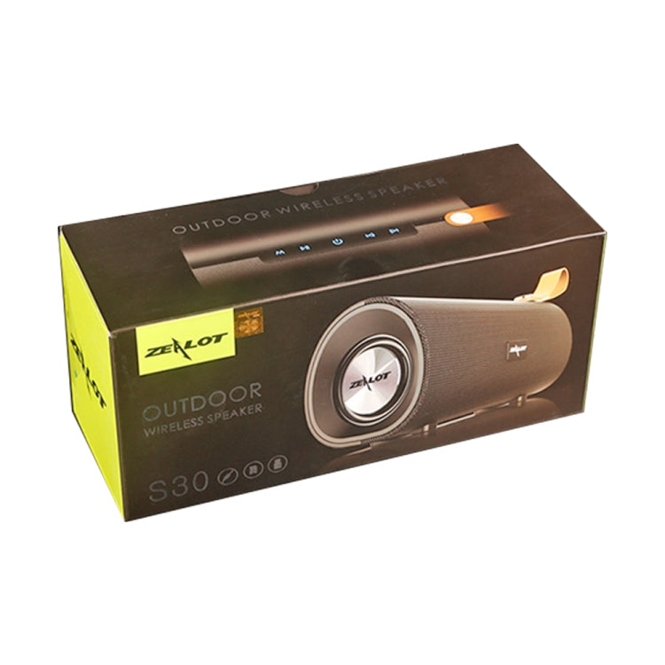 ZEALOT S30 Portable Heavy Bass Stereo Wireless Bluetooth Speaker with Built-in Mic, Support Hands-Free Call & TF Card & AUX(Black) - Desktop Speaker by ZEALOT | Online Shopping South Africa | PMC Jewellery | Buy Now Pay Later Mobicred