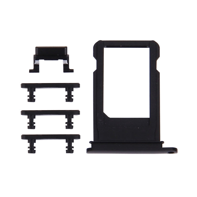 Card Tray + Volume Control Key + Power Button + Mute Switch Vibrator Key for iPhone 7 Plus(Black) - iPhone 7 Plus Parts by PMc TechLife | Online Shopping South Africa | PMc TechLife | Buy Now Pay Later Mobicred
