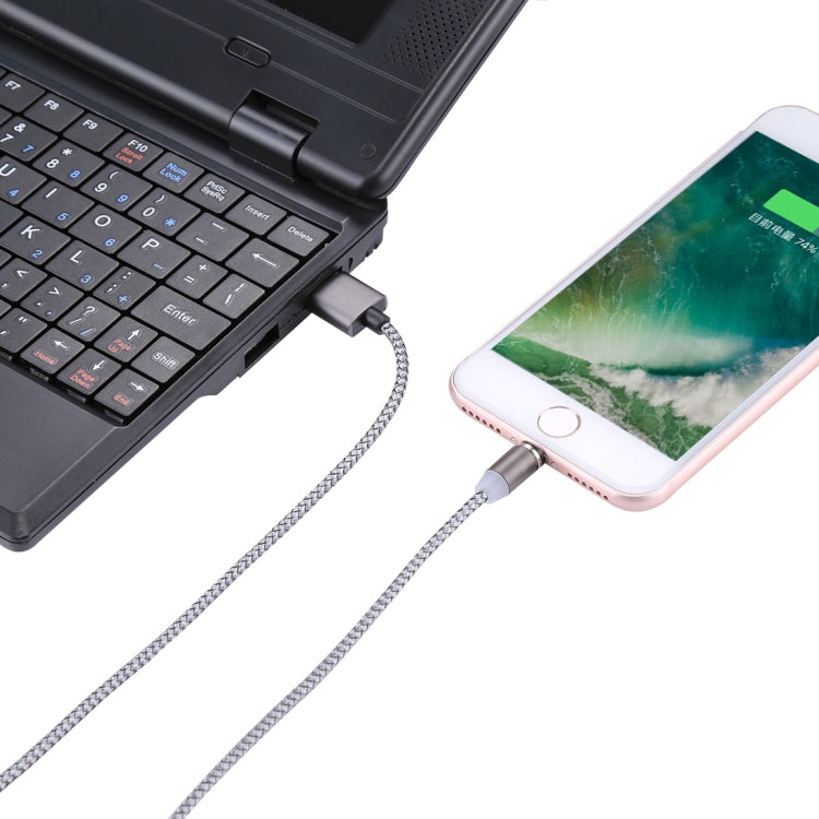 1.05m 8 Pin + Micro USB + USB-C / Type-C to USB Weave Data Sync Charging Cable with LED Indicator - free shipping - PMC Jewellery - Order now!