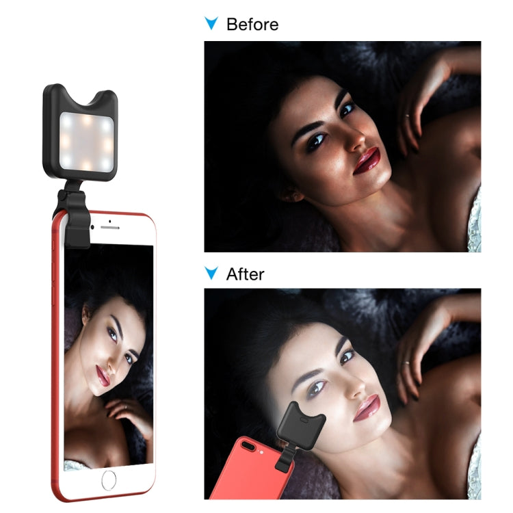 APEXEL APL-FL01 Universal Phone Camera Lens Selfie LED Fill Light with Clip, For iPhone, Samsung, Huawei, Xiaomi, HTC and Other Smartphones(Black) - Selfie Light by APEXEL | Online Shopping South Africa | PMC Jewellery | Buy Now Pay Later Mobicred