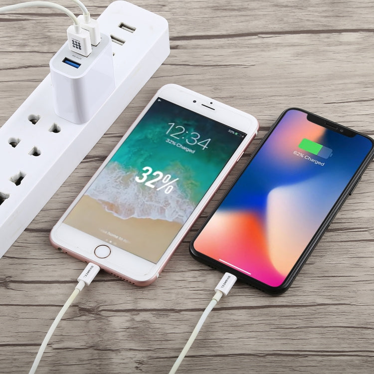 3.1A 3 USB Ports Quick Charger Travel Charger, US Plug(White) - USB Charger by PMC Jewellery | Online Shopping South Africa | PMC Jewellery | Buy Now Pay Later Mobicred