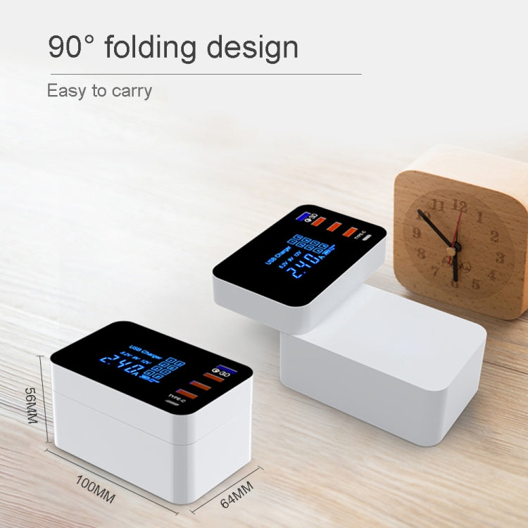 CDA33Q 40W QC 3.0 USB + 3 USB Ports + USB-C / Type-C Ports Multi-function Charger with LED Display, AU Plug - free shipping - PMC Jewellery - Order now!