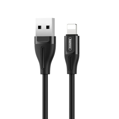 REMAX RC-075i 1m 2.1A USB to 8 Pin Jell Data Cable for iPhone, iPad(Black) - Normal Style Cable by REMAX | Online Shopping South Africa | PMC Jewellery | Buy Now Pay Later Mobicred