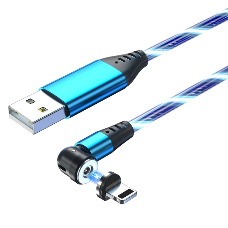 2.4A USB to 8 Pin 540 Degree Bendable Streamer Magnetic Data Cable, Cable Length: 1m(Blue) - Charging Cable & Head by PMC Jewellery | Online Shopping South Africa | PMC Jewellery | Buy Now Pay Later Mobicred