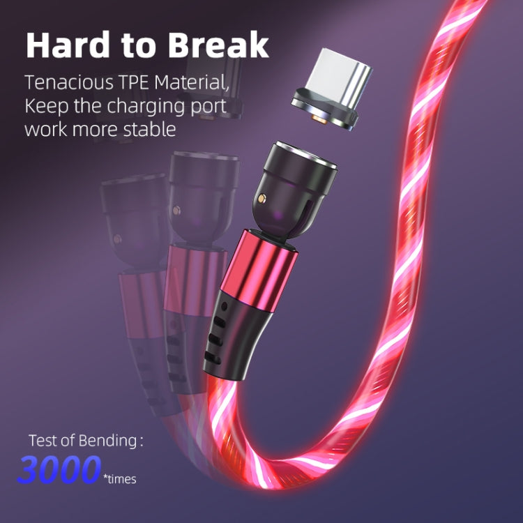 2.4A USB to 8 Pin 540 Degree Bendable Streamer Magnetic Data Cable, Cable Length: 1m(Red) - Charging Cable & Head by PMC Jewellery | Online Shopping South Africa | PMC Jewellery | Buy Now Pay Later Mobicred