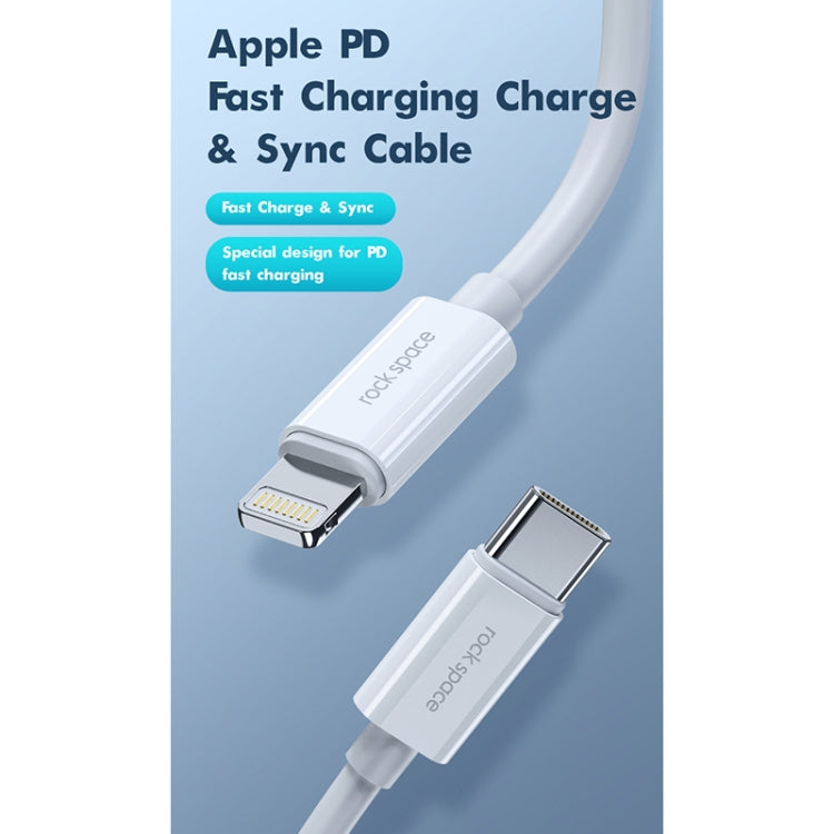 ROCK Space Z19 PD  20W 3A USB-C / Type-C to 8 Pin Fast Charging TPE Data Cable, Cable Length: 1m - Normal Style Cable by ROCK | Online Shopping South Africa | PMC Jewellery | Buy Now Pay Later Mobicred