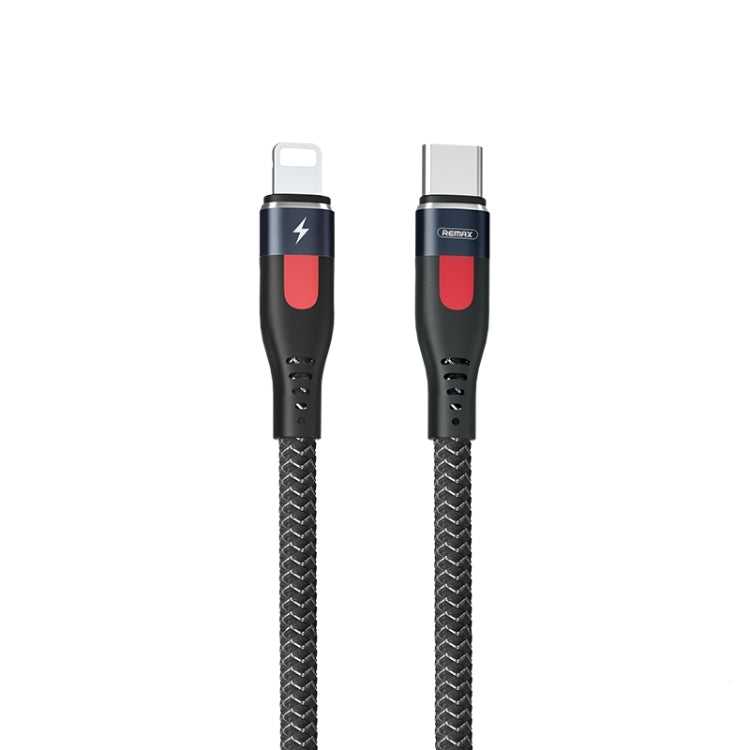 REMAX RC-188i Lesu Pro 1m PD20W Type-C to 8 Pin Aluminum Alloy Braid Fast Charging Data Cable(Black) - Normal Style Cable by REMAX | Online Shopping South Africa | PMC Jewellery | Buy Now Pay Later Mobicred