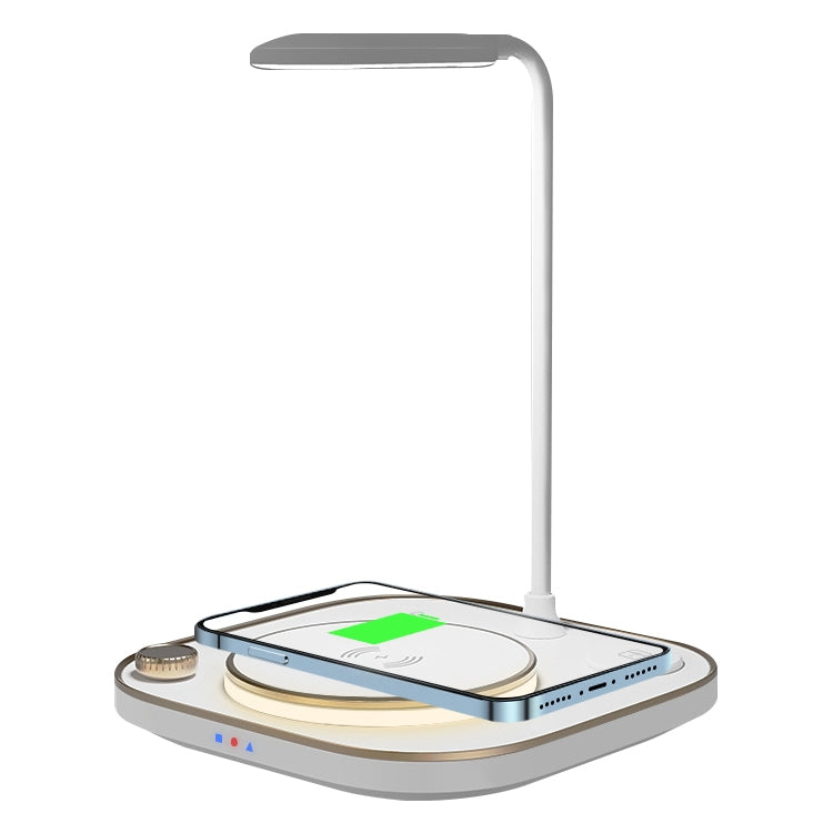 X3 15W 3 in 1 Wireless Charger, Table Lamp (White) - Wireless Charger by PMC Jewellery | Online Shopping South Africa | PMC Jewellery | Buy Now Pay Later Mobicred