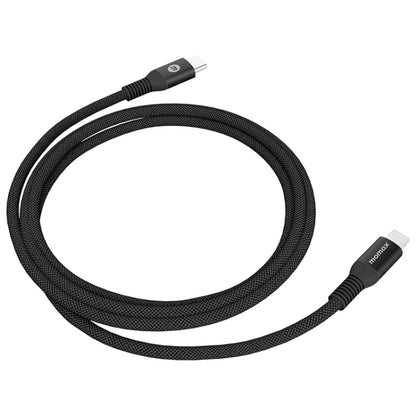 MOMAX DL51D Type-C / USB-C to 8 Pin PD Braided Fast Charging Cable, Length: 1.2m (Black) - Normal Style Cable by MOMAX | Online Shopping South Africa | PMC Jewellery | Buy Now Pay Later Mobicred