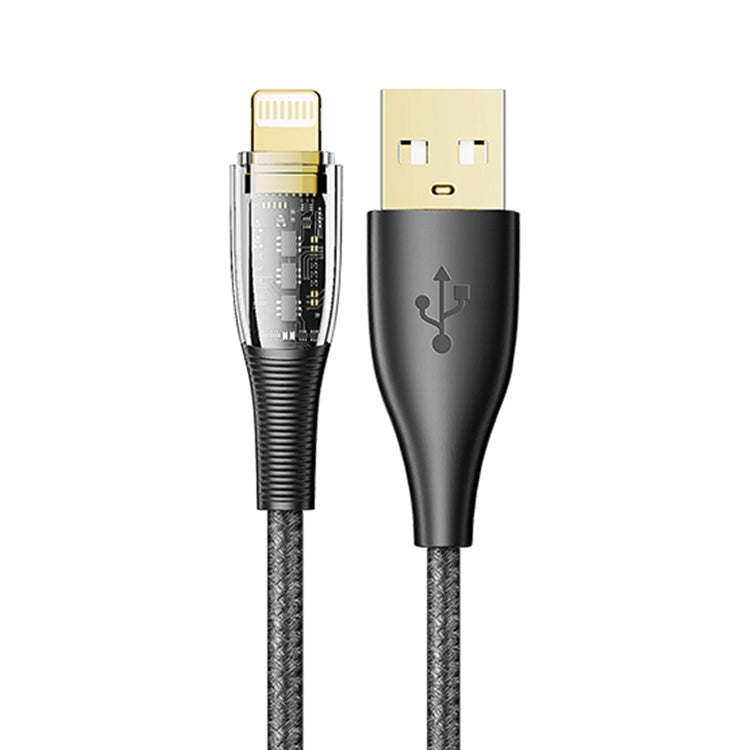 Mutural Li-CC012 1.2m 10W Transparent USB to 8 Pin Charging Data Cable - free shipping - PMC Jewellery - Order now!